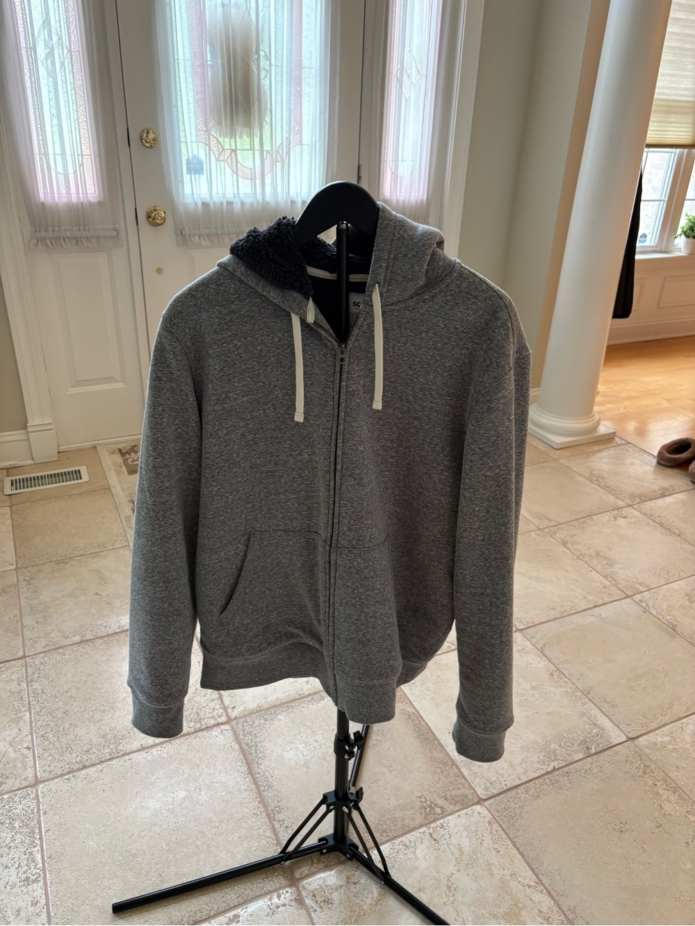Sonoma Men’s Grey Sweat Jacket, Large